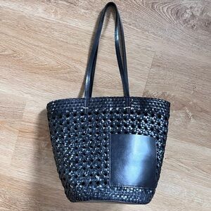 Clare V rattan bucket bag